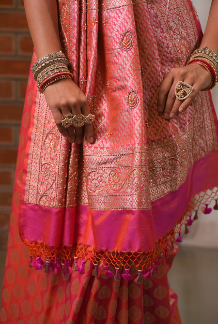 Raani katan silk banarasi saree