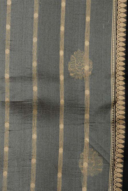 Black banarasi organza saree