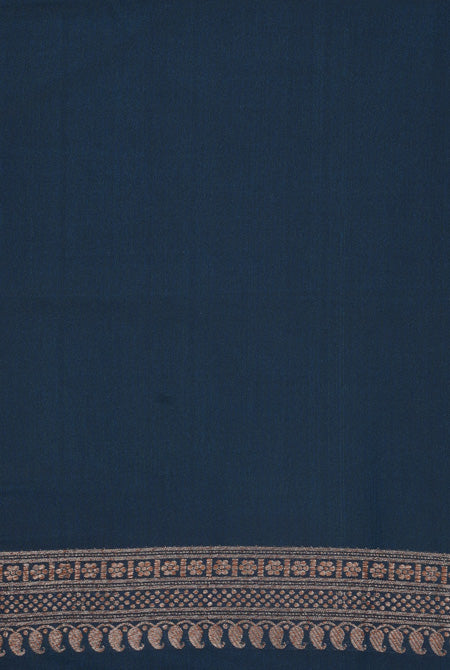 Royal blue soft silk banarasi saree